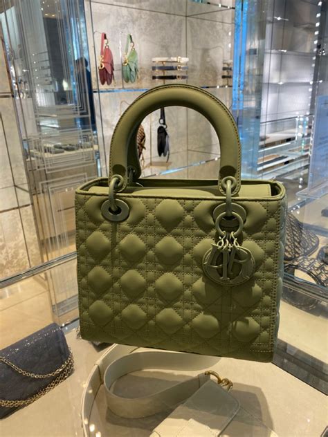 lady dior matte green|Lady Dior handbag small.